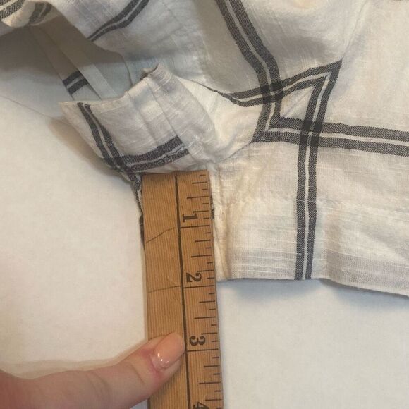 Abercrombie & Fitch Gray and White Plaid Cut Out Halter Strap Romper Women Sz  2 - Picture 10 of 12